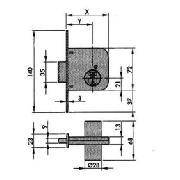 CERRADURA EMBUTIR 51-60 HL