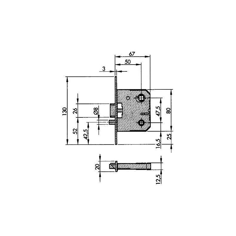 PICAPORTE CON CONDENA 510 HL