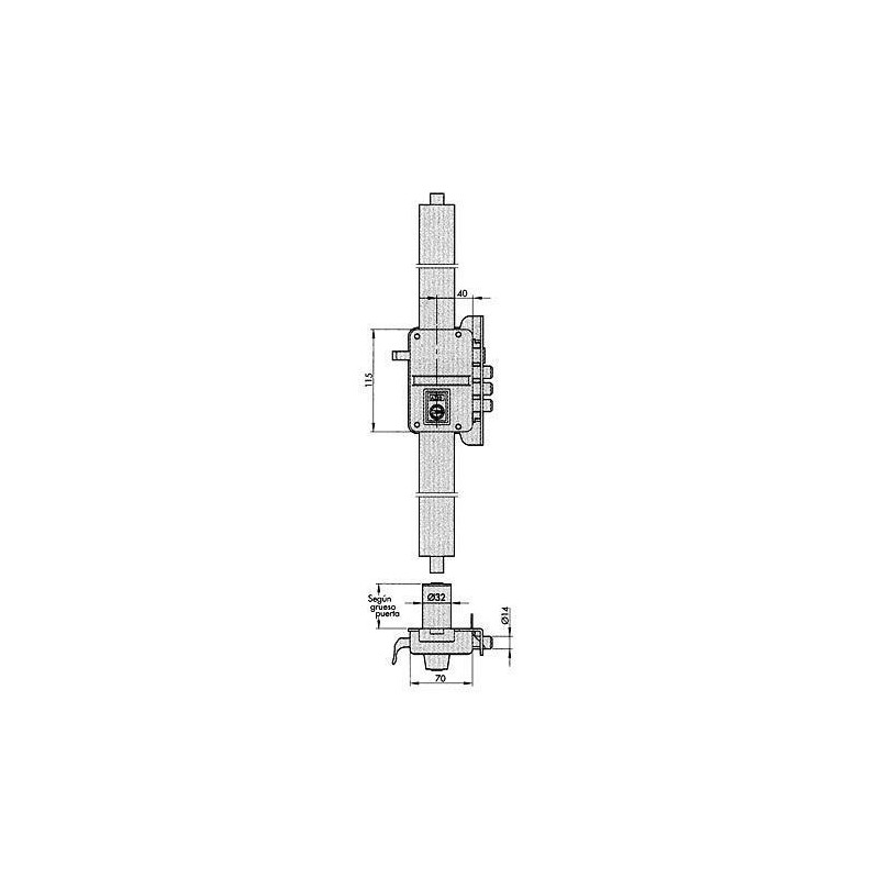 CERRADURA SEGURIDAD 9 YL645 HN DERECHA