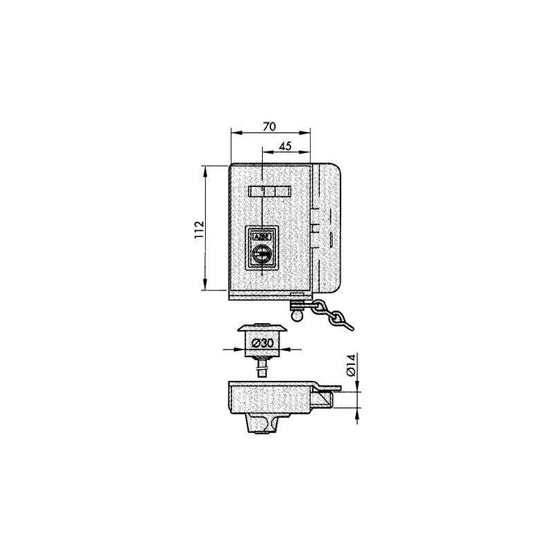 CERRADURA SEGURIDAD 10C HS-3 HN IZDA.