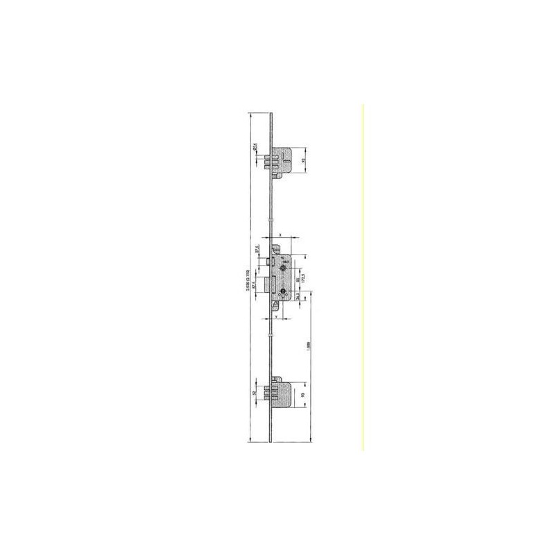 CERRADURA SEGURIDAD 8922-80 AL YL6 70 CC M3