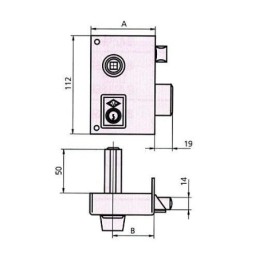 CERRADURA SOBREPONER 56B 60...