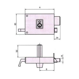 CERRADURA SOBREPONER 125A...