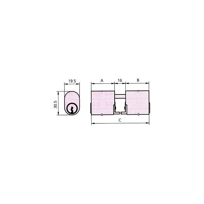 CILINDRO 5964/3030/3 PARA CERRADURA 1964 CVL