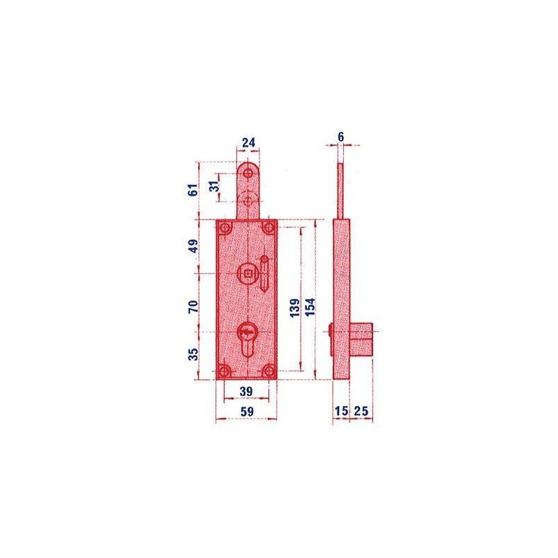 CERRADURA PUERTA METALICA 5512 HZ LINCE