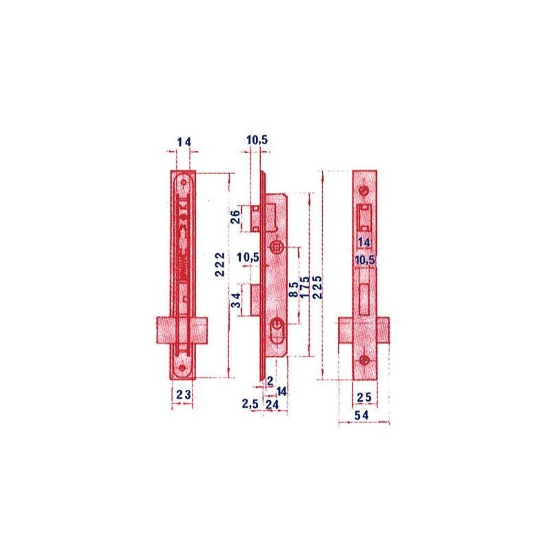 CERRADURA PUERTA METALICA 5550/14 LINCE