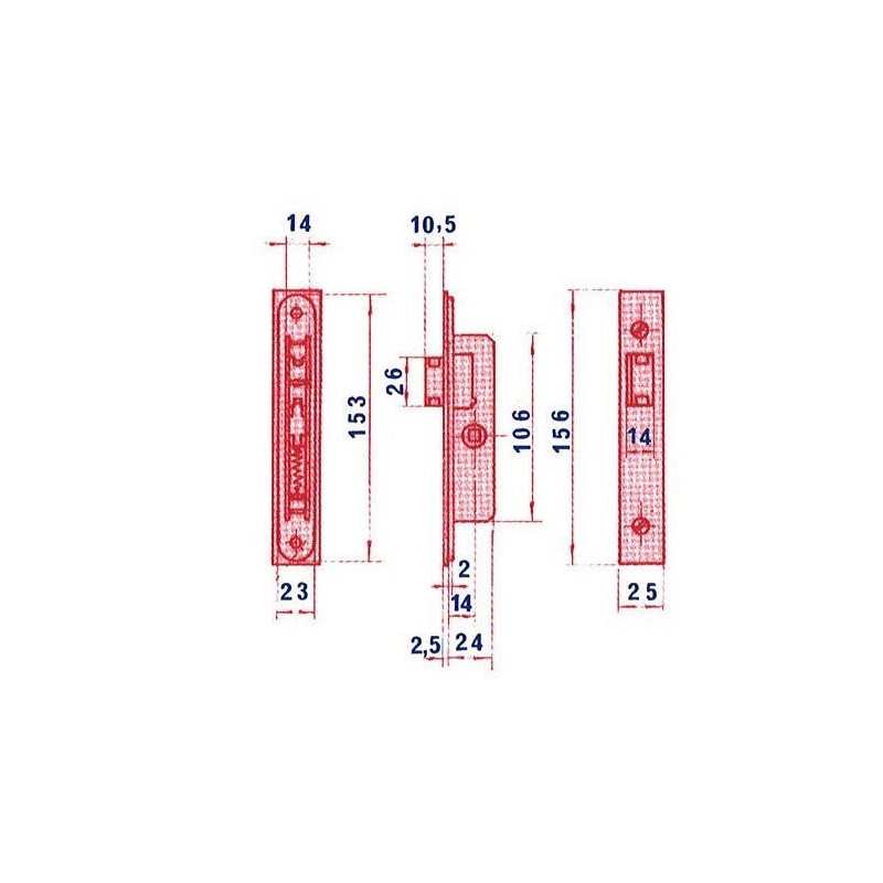 CERRADURA PUERTA METALICA 5553/14 LINCE