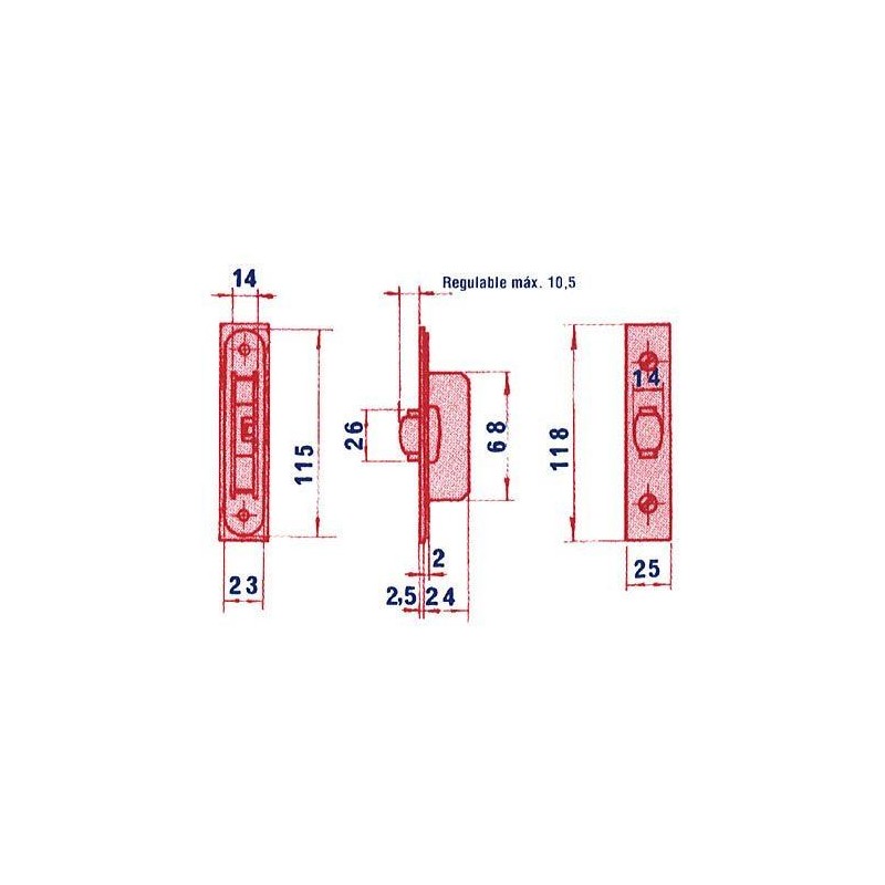 CERRADURA PUERTA METALICA 5554/14 LINCE