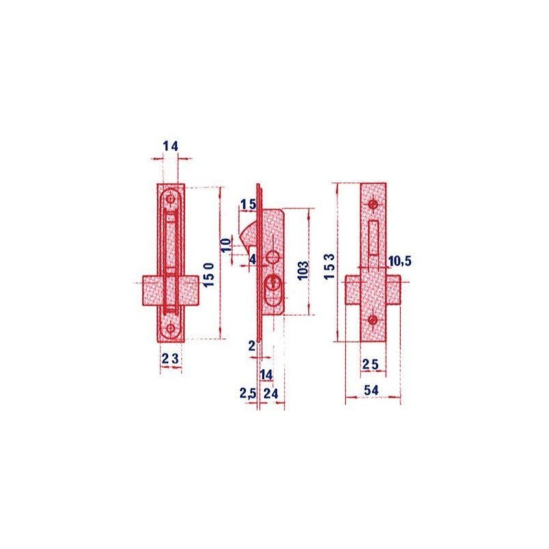 CERRADURA PUERTA METALICA 5555/14 LINCE