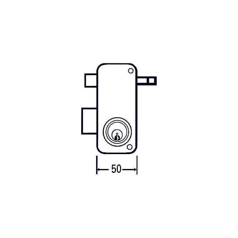 CERRADURA SOBREPONER 2556 AP 50 DCHA. MCM