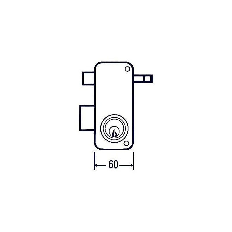 CERRADURA SOBREPONER 2556 AP 60 DCHA. MCM