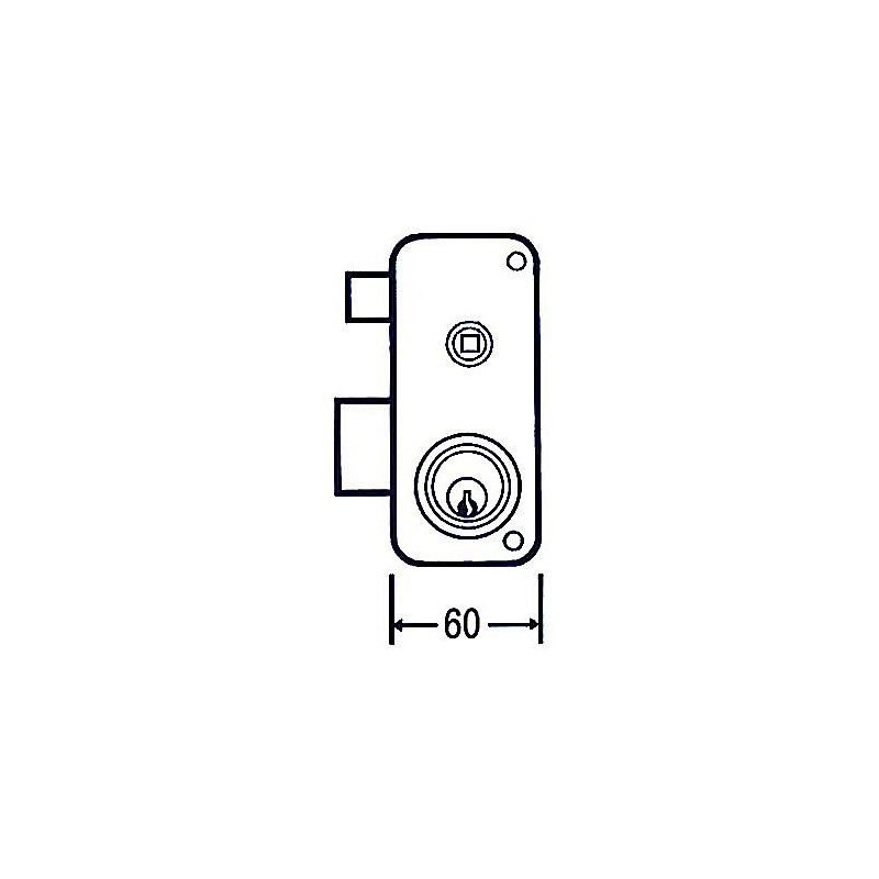 CERRADURA SOBREPONER 2556 BP 60 DCHA. MCM