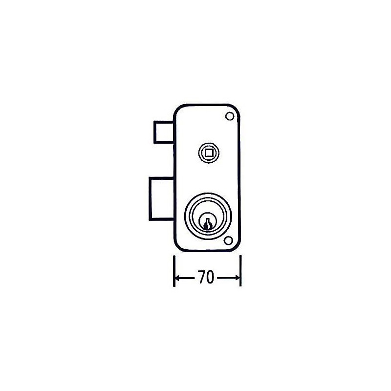 CERRADURA SOBREPONER 2556 BPR 70 DCHA. MCM