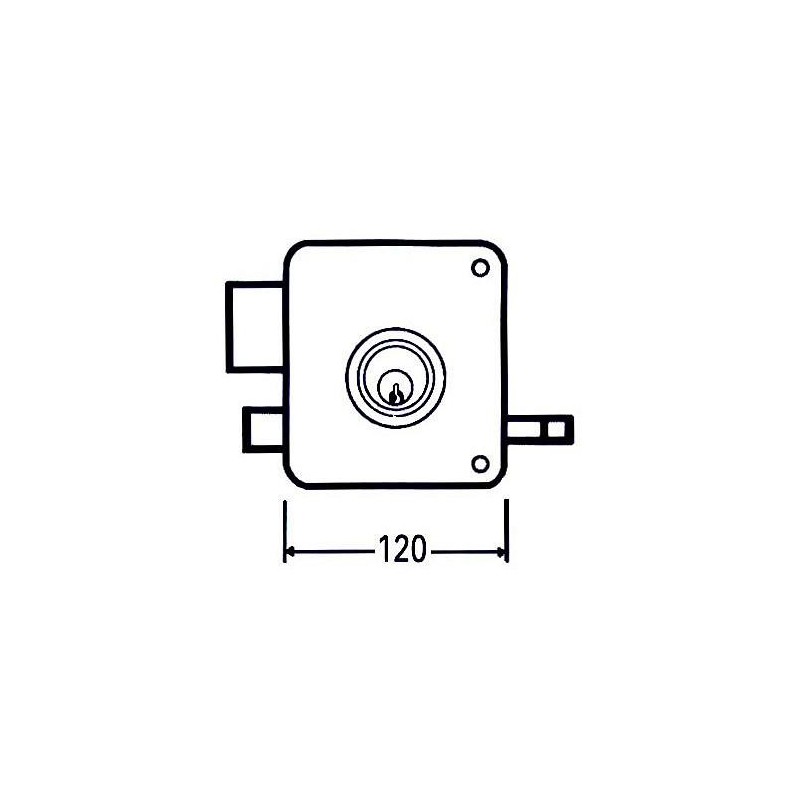 CERRADURA SOBREPONER 2525 PR 120 IZDA. MCM