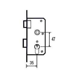 CERRADURA EMBUTIR 1501-2 35...
