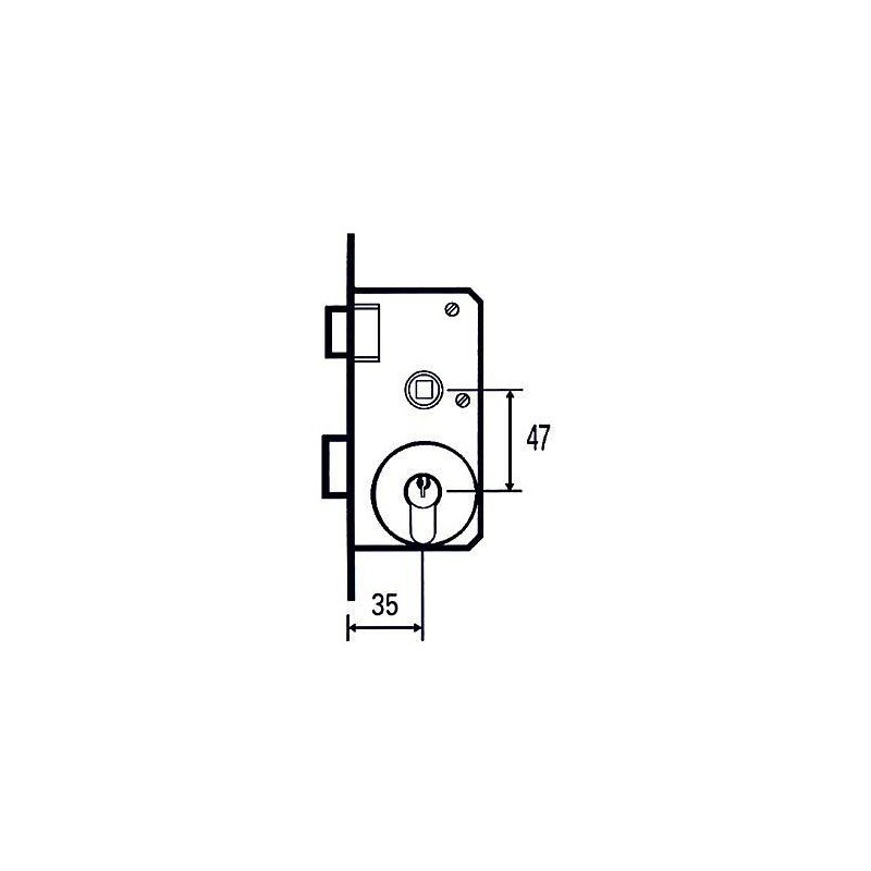 CERRADURA EMBUTIR 1501-2P 35 MCM