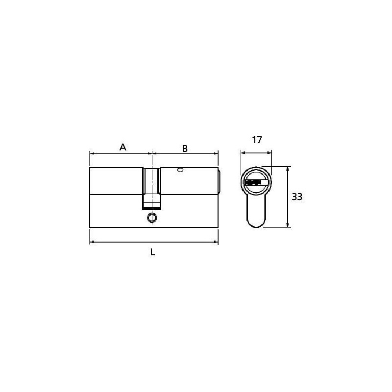 CILINDRO SEGURIDAD TX85/3030L TESA