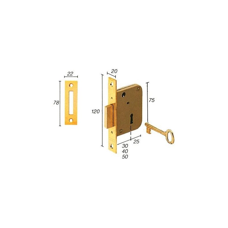 CERRADURA EMBUTIR 2003/30 HL TESA