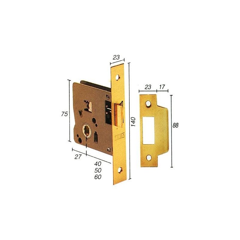 CERRADURA EMBUTIR 2015/40 HL TESA