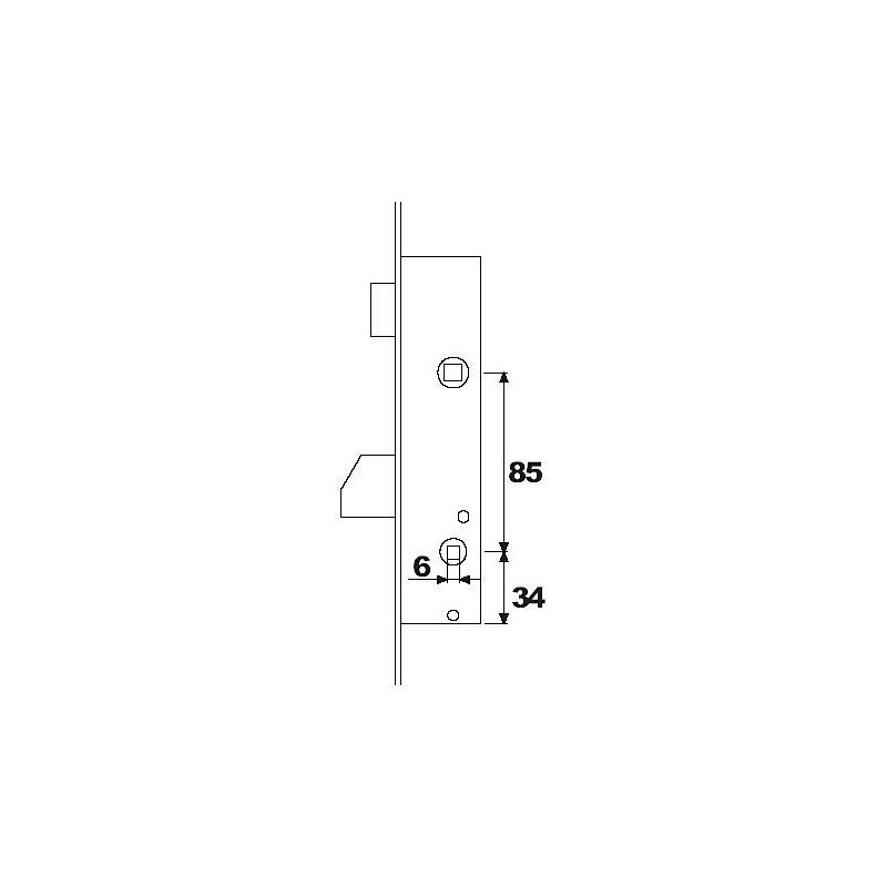 CERRADURA PUERTA METALICA 2214/28/AI TESA