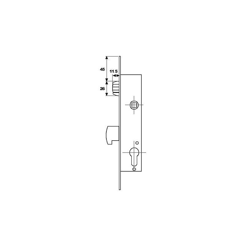 CERRADURA PUERTA METALICA 2246/20/3AI TESA