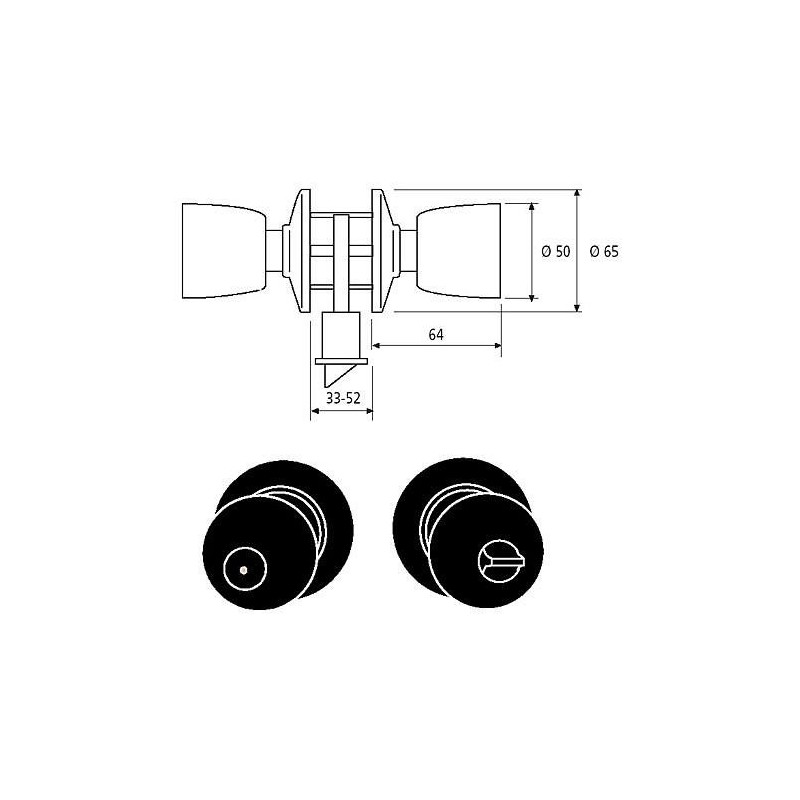 POMO SERIE 3500 UO/ CROMO MATE TESA