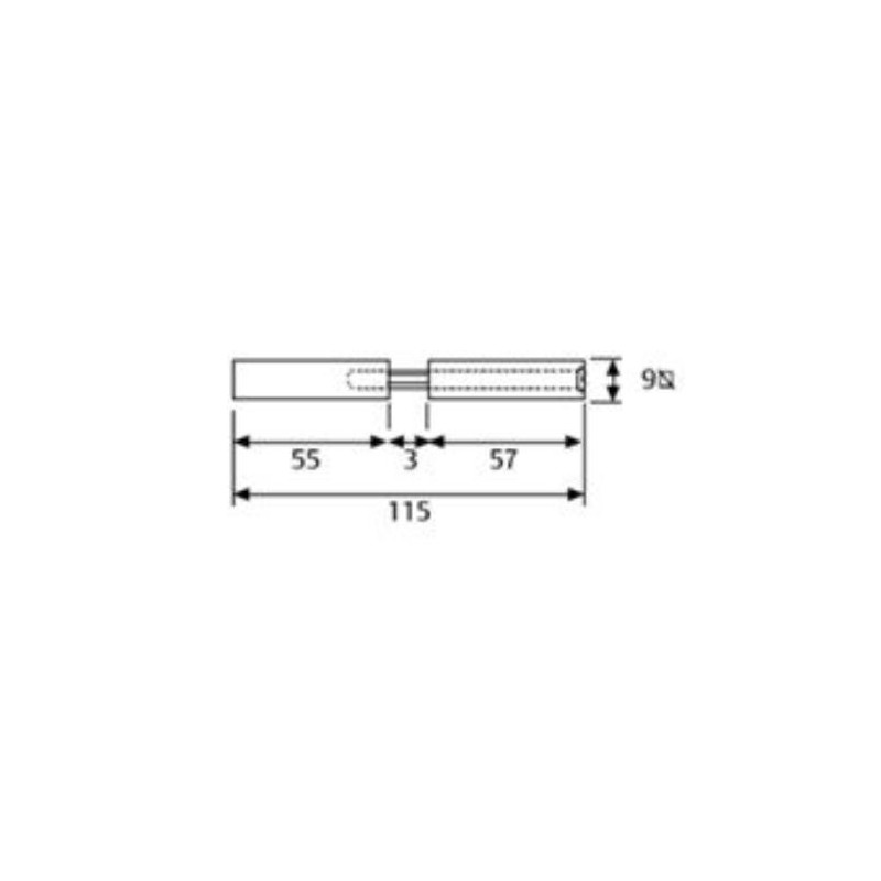 DOBLE CUADRADILLO 9/9 MM ANTIPANICO DM9912CUA