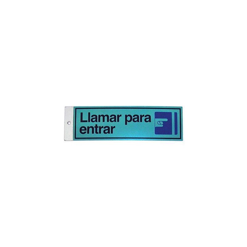 PICTOGRAMA LATONADO 180X60 LLAMAR PARA ENTRAR