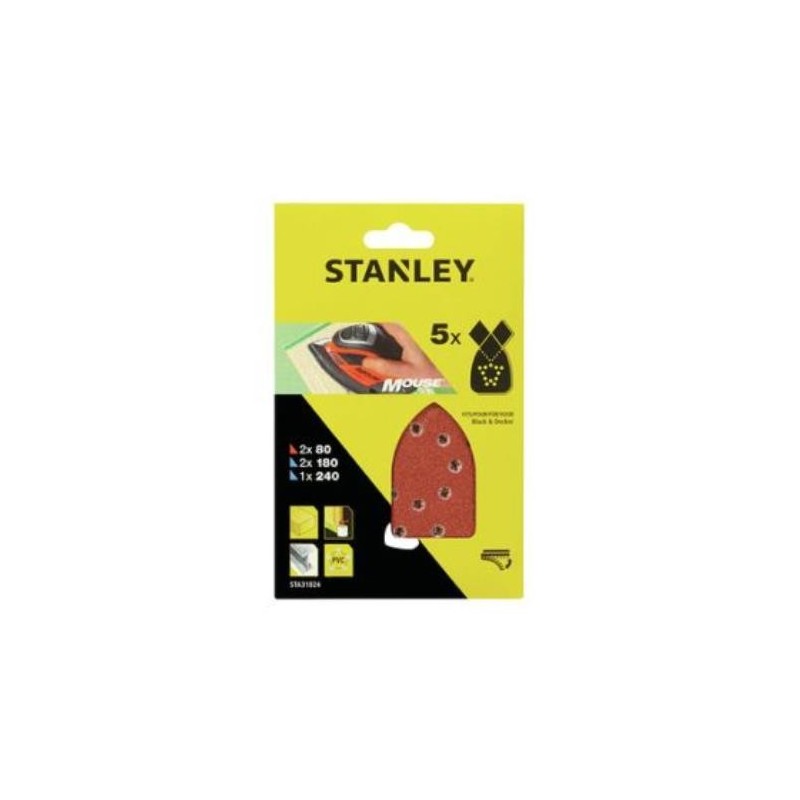 HOJAS LIJA GRANO SURTIDO MOUSE (BL.-5) STANLEY