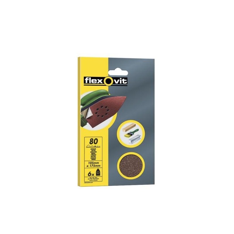 LIJA MOUSE VELGRIP 95X145 6 AGUJEROS FINO 6 UDS