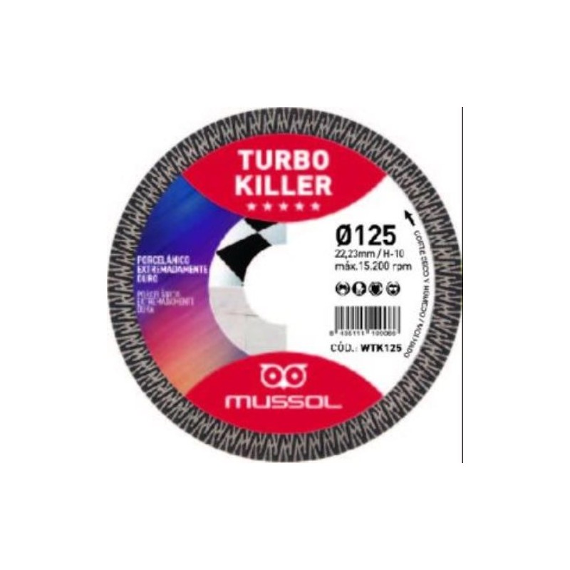 DISCO DIAMANTE TURBO KILLER 125MM EJE 22,2MM