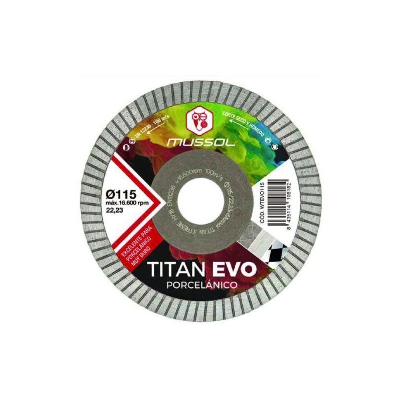 DISCO DIAMANTE TITAN EVO 115 MM. WTEVO115