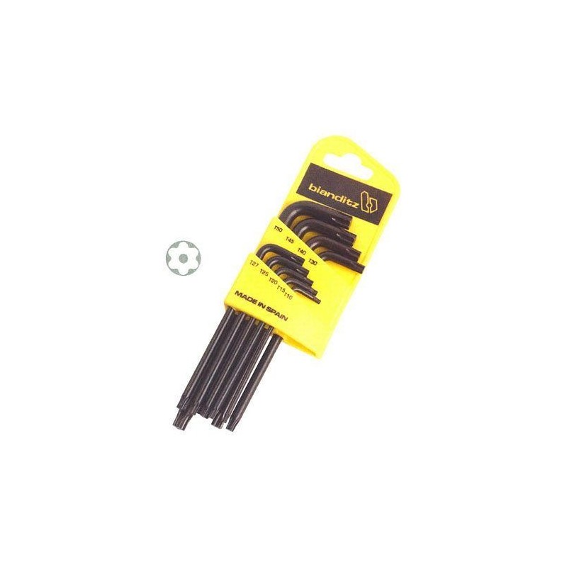 JUEGO LLAVES TORX 9 UNIDADES SEGURIDAD 232380