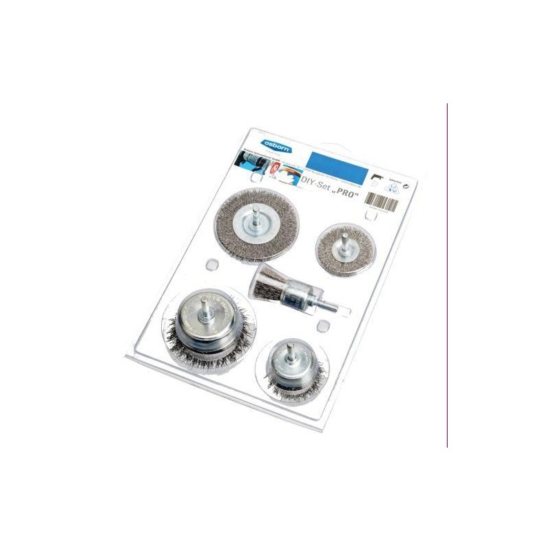 KIT 5 CEPILLOS ALAMBRE ACERO CIRCULARES 1418600005