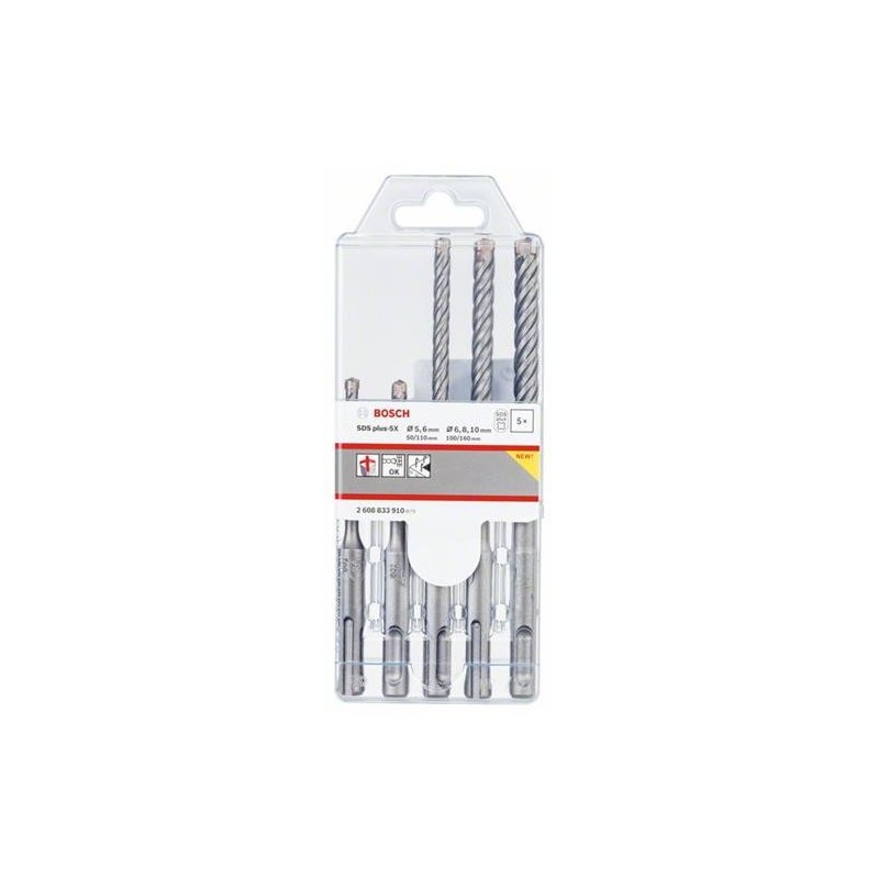 SET 4 BROCAS SDS-PLUS-5X 2608833910