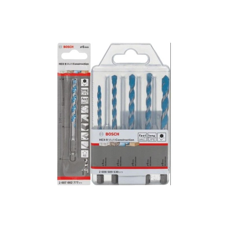 KIT 5+1 BROCAS: 3 EXPERT HEX-9 HARDCERAMIC 6MM