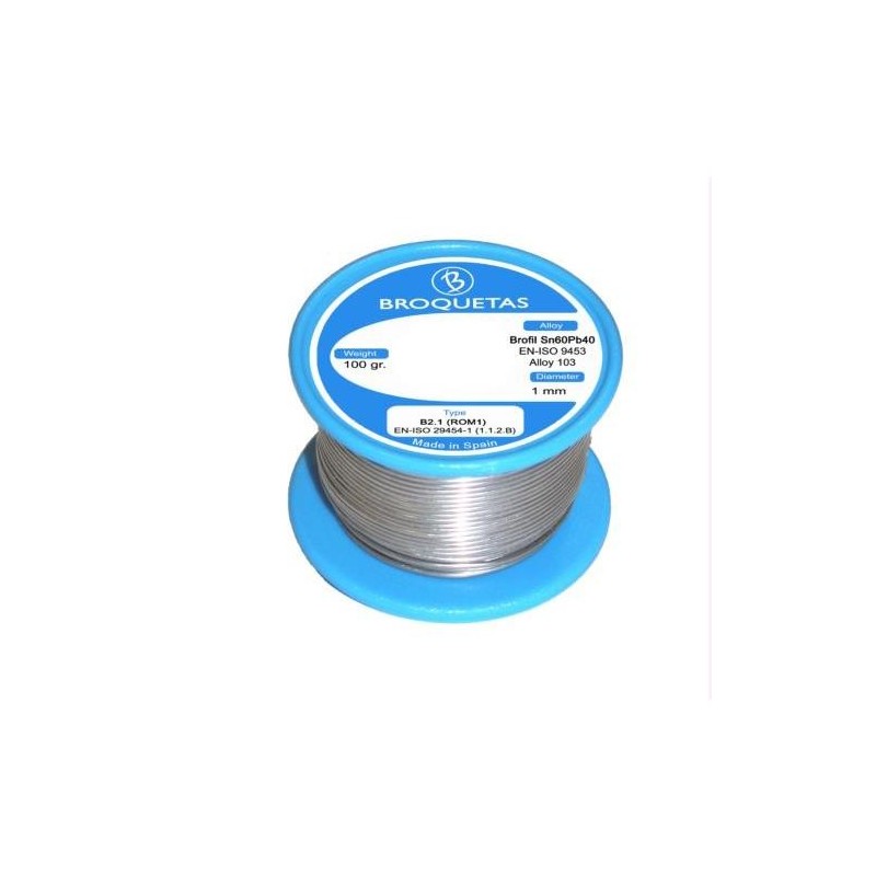 HILO SOLDAR BROFIL 60SN/40PB Ø1MM.100GR.C/FLUX