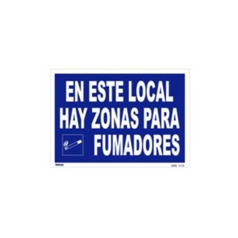 CARTEL A-4 HAY ZONAS PARA FUMADORES