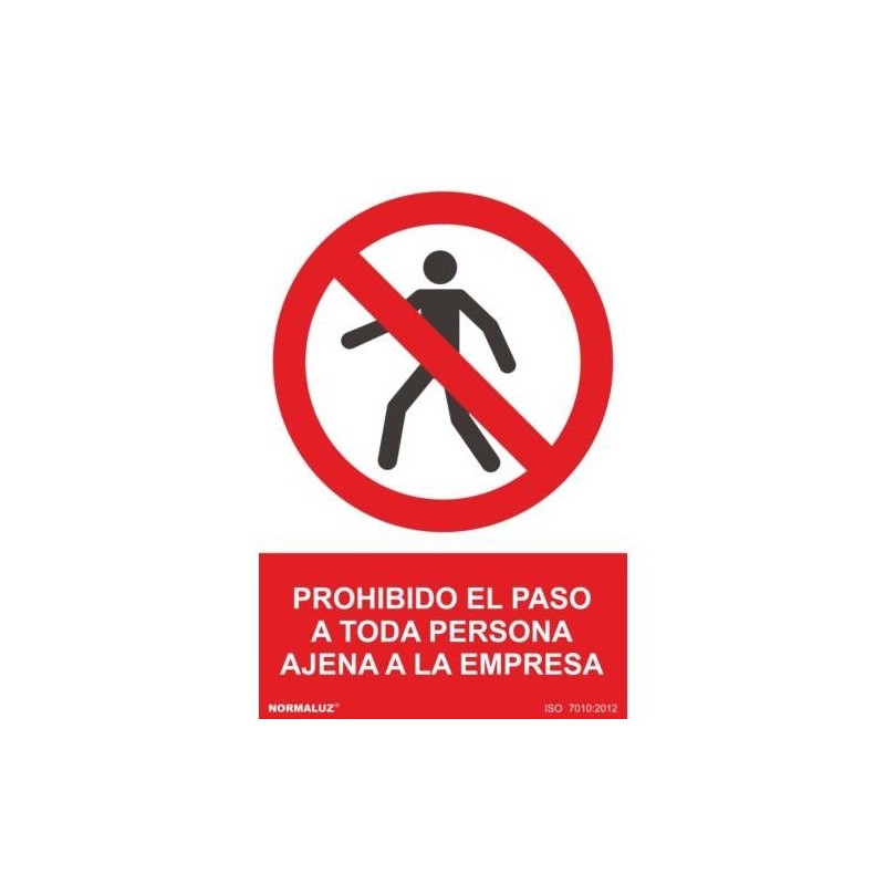 SEÑAL PROHIBIDO EL PASO EMPRESA