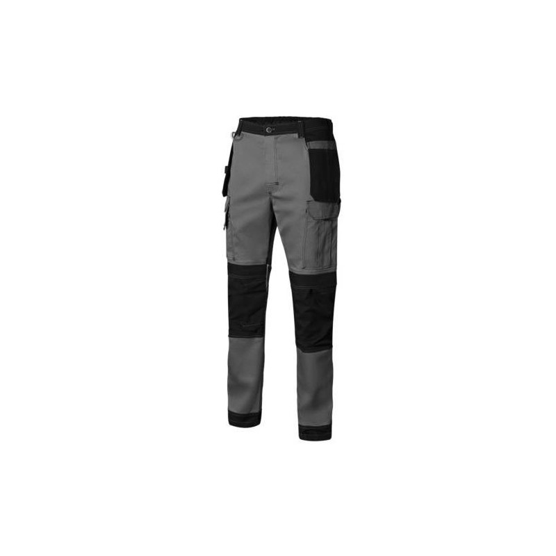 PANTALON CANVAS STRETCH GRIS/NEGRO T/ S