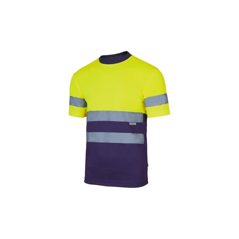 CAMISETA ALTA VISIBILIDAD AMA.FLUOR/MARINO T- S