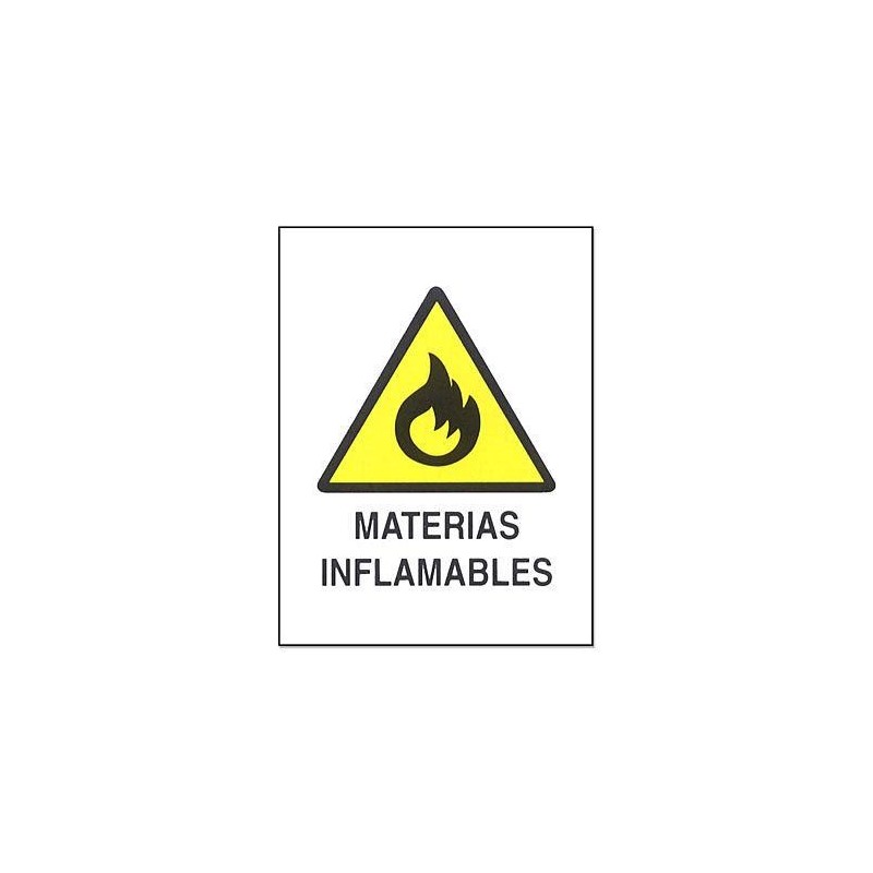 CARTEL PVC 40X30 MATERIAS INFLAMABLES 0219