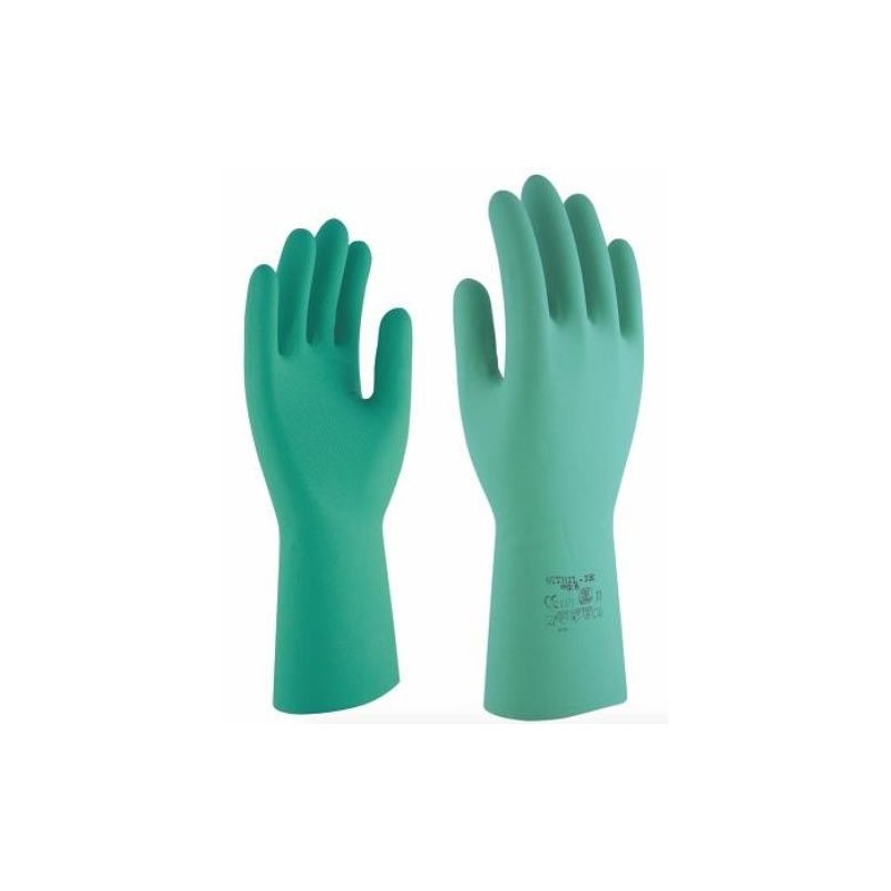 GUANTE NITRILO VERDE SIN SILICONA NITRIL 330 T-7