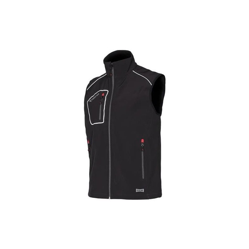 CHALECO ISSA LINE SOFTSHELL SNAPPY NEGRO T-S 04509