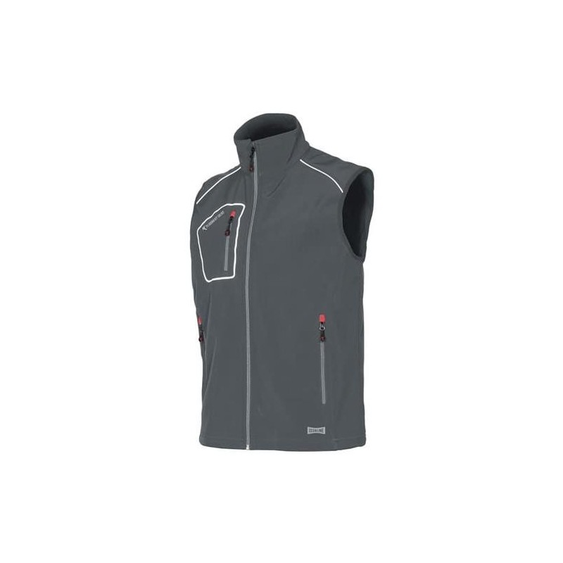 CHALECO ISSA LINE SOFTSHELL SNAPPY GRIS T-M 04509