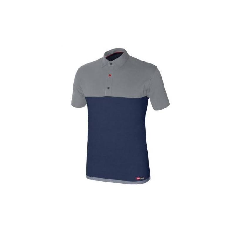 POLO STRETCH AZUL/GRIS M/CORTA 8774 T-S