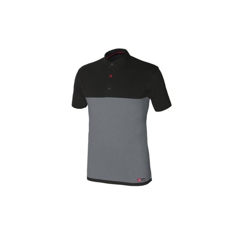 POLO STRETCH GRIS/NEGRO M/CORTA 8774 T-S