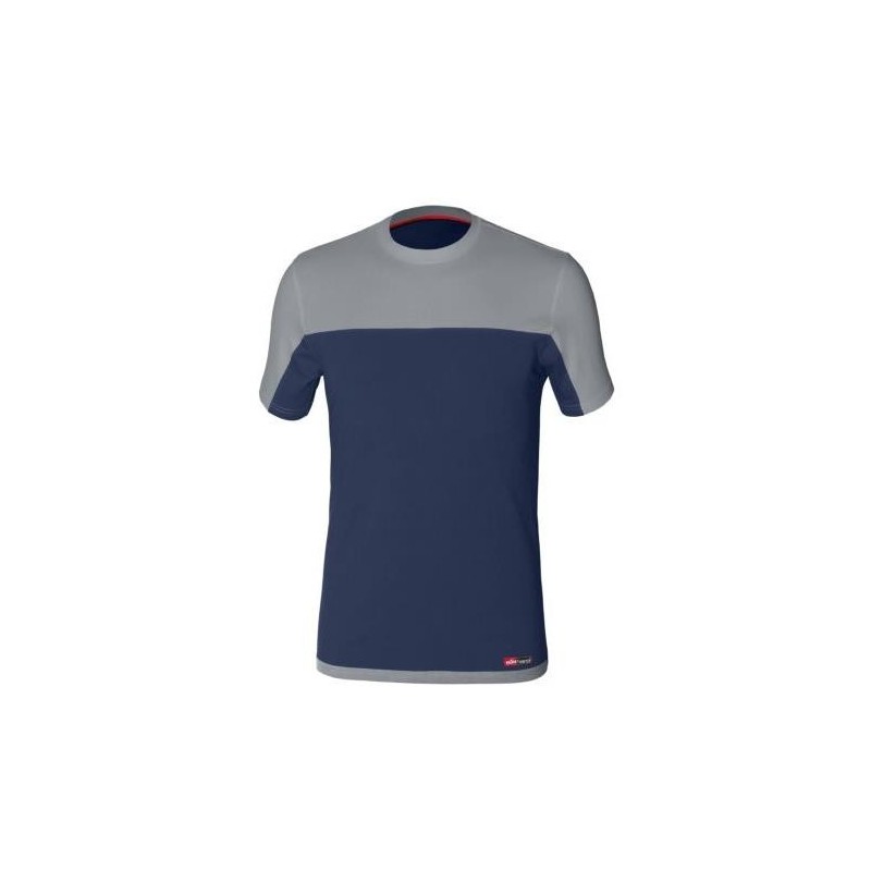 CAMISETA STRETCH AZUL/GRIS 8772 T-S