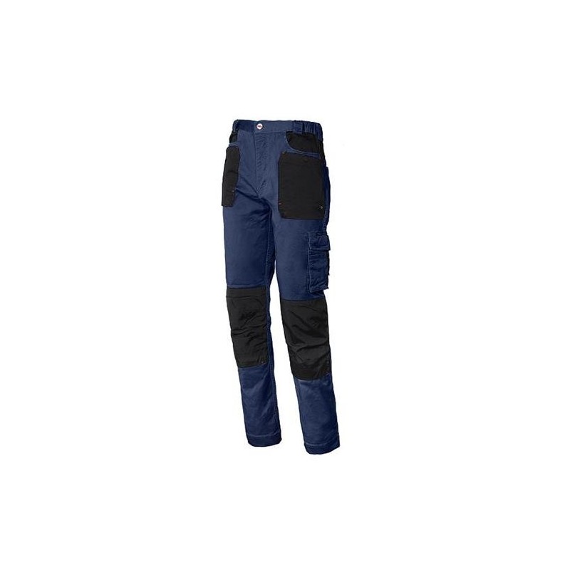 PANTALON STRETCH AZUL/ NEGRO 8730 T-S