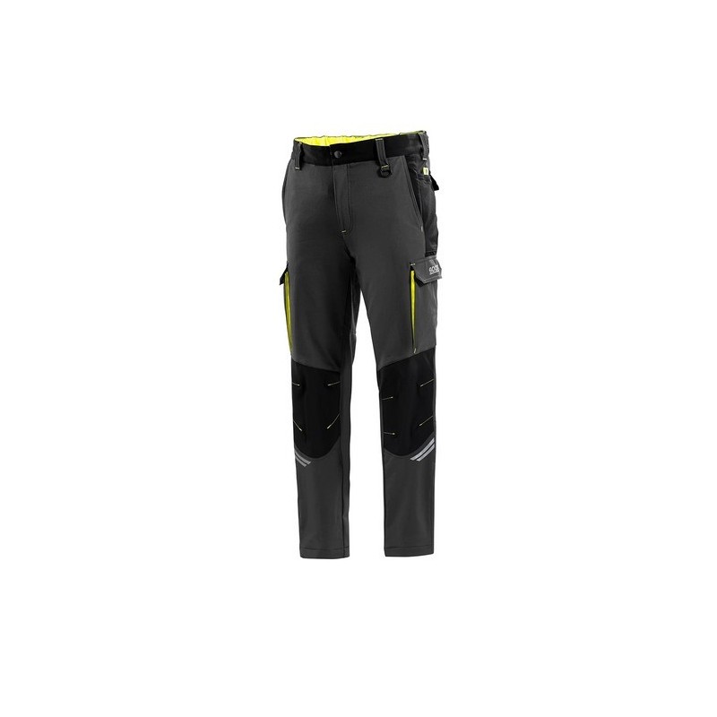 PANTALON TECH TROUSERS GRIS/AMARILLO FLUOR TALLA S